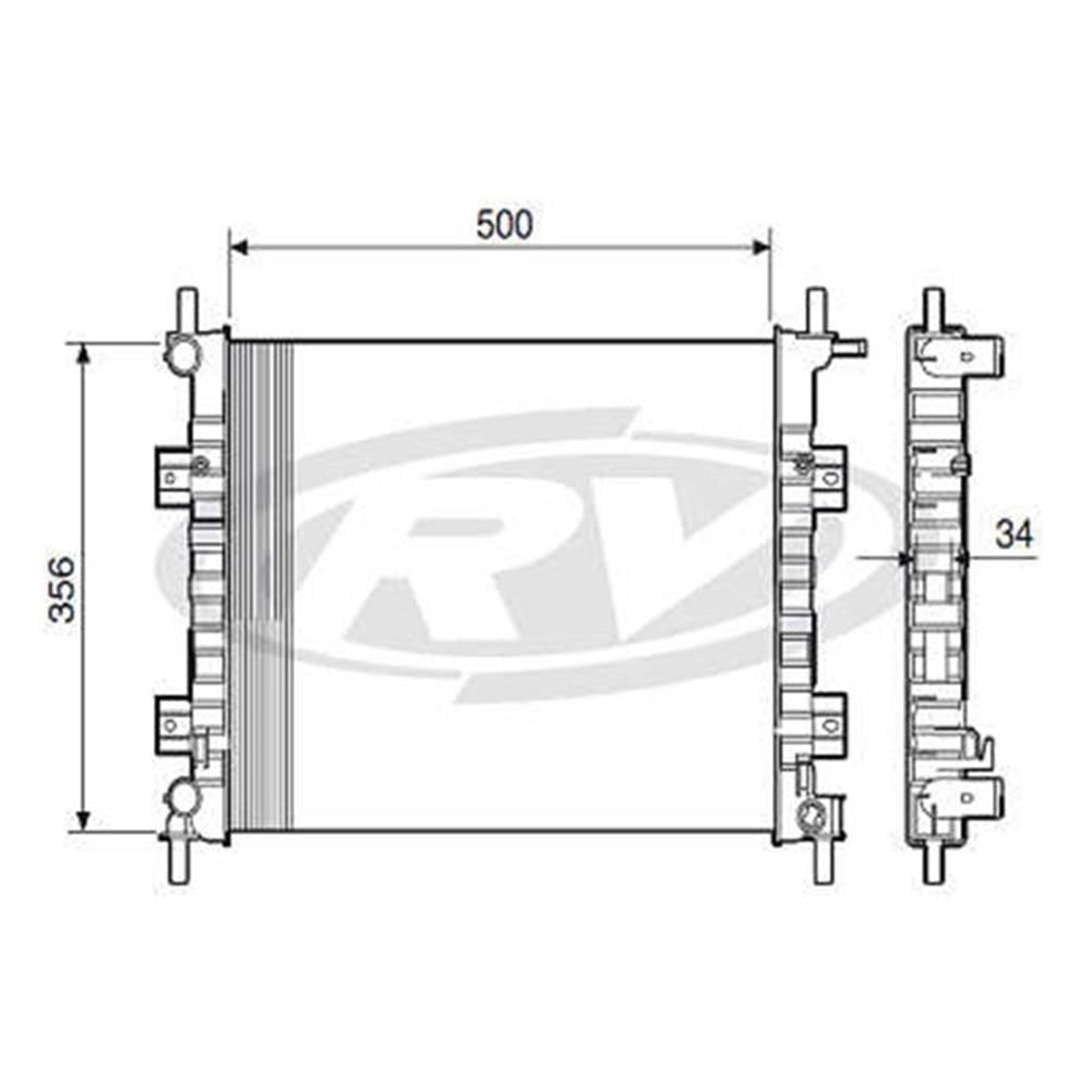 Radiador VISCONDE 12522 - Envia Peças