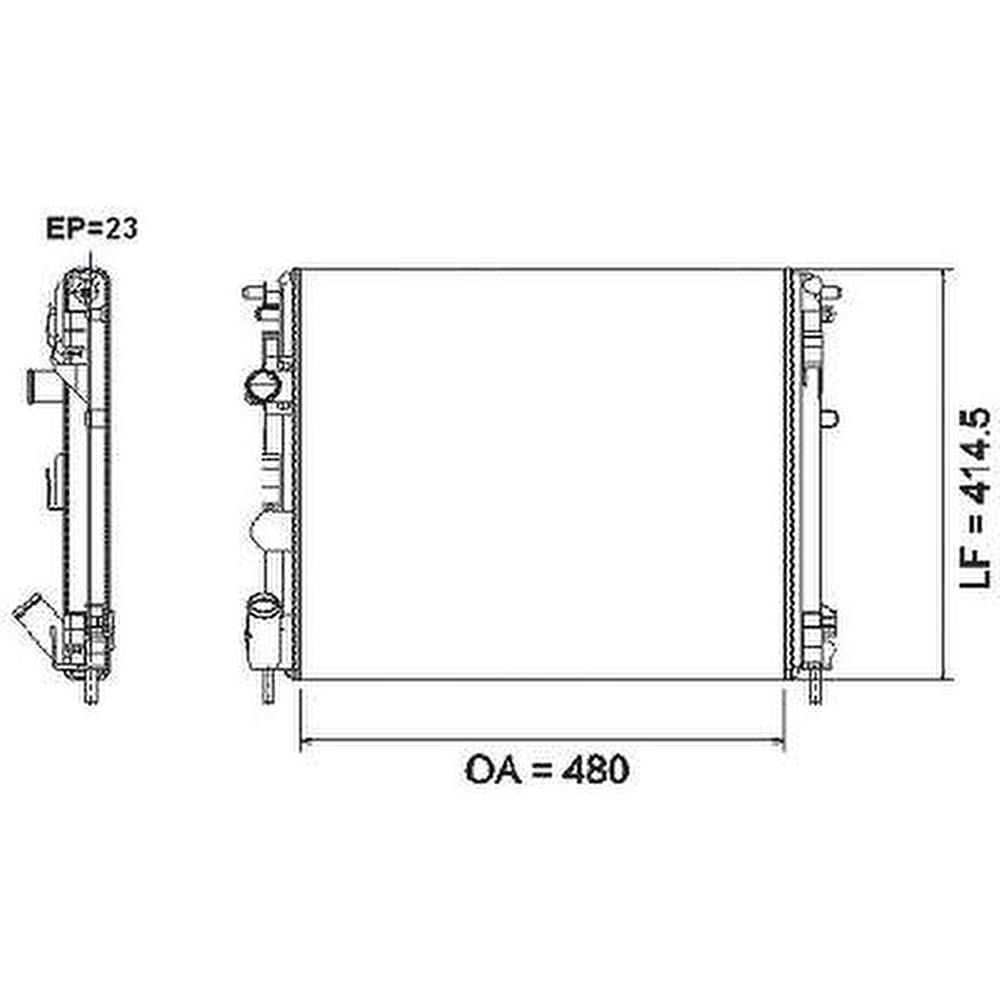 Valeo 732621 Radiateur Moteur - Compatible Renault Clio II, Kangoo, Kubistar & Dacia Logan